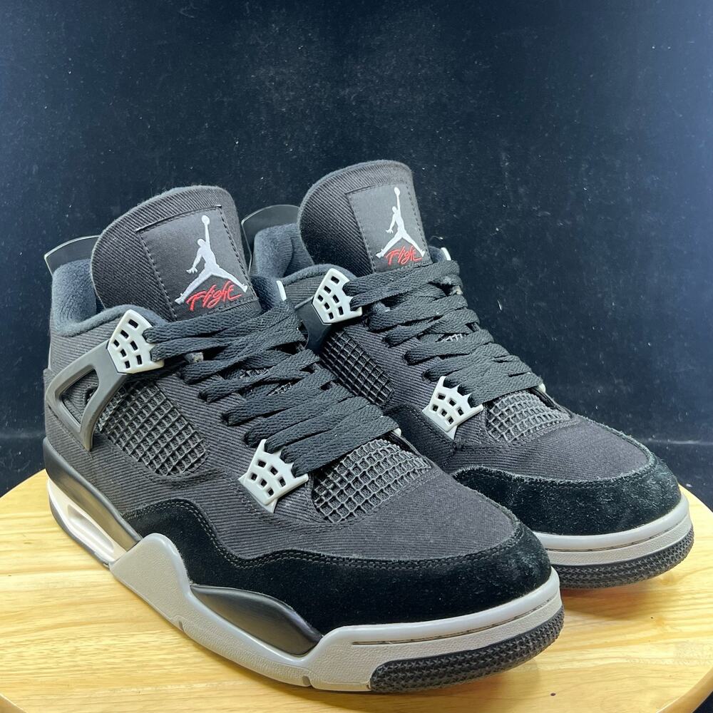 Jordan 4 Retro SE Mid Black Canvas DH7138-006 Size 12 - Picture 4 of 10